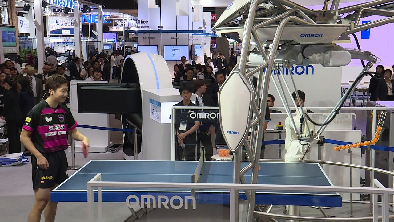 Smash hit: Ping pong robot takes on Olympian at...
