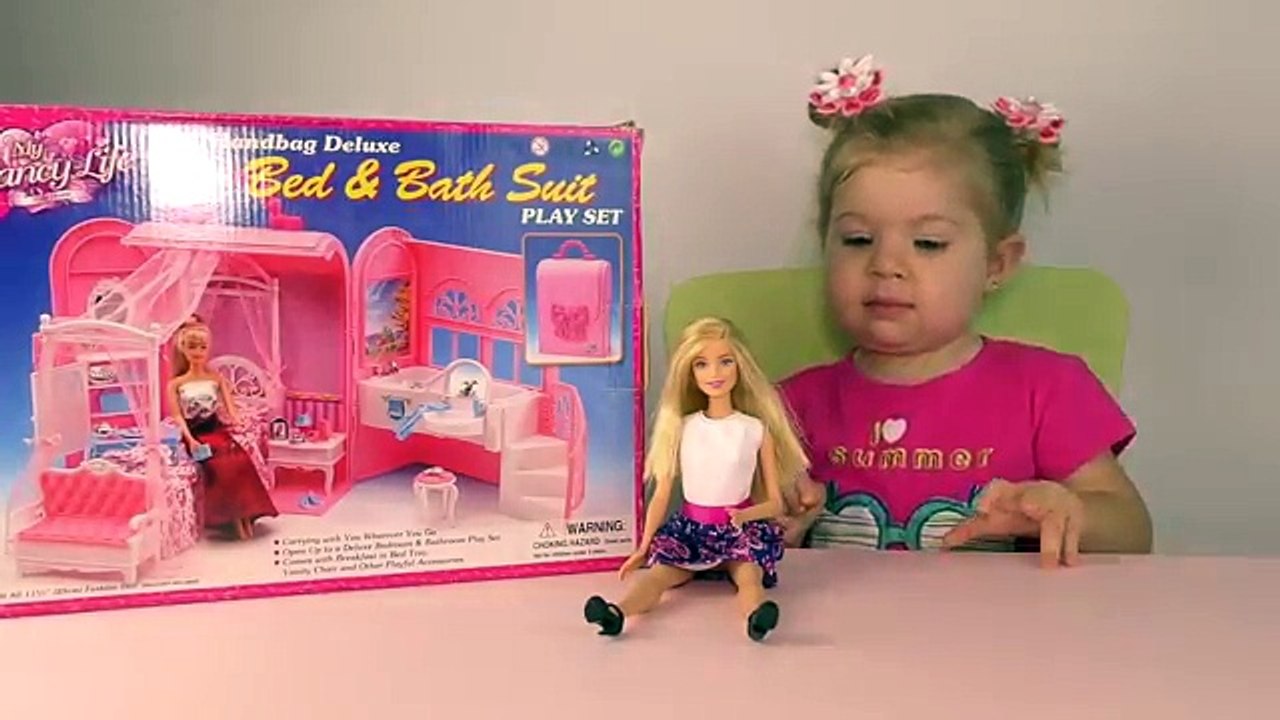 ✿ Барби СПАЛЬНЯ с ВАННОЙ Домик-Чемоданчик MEGA BLOKS Barbie Doll HOUSE