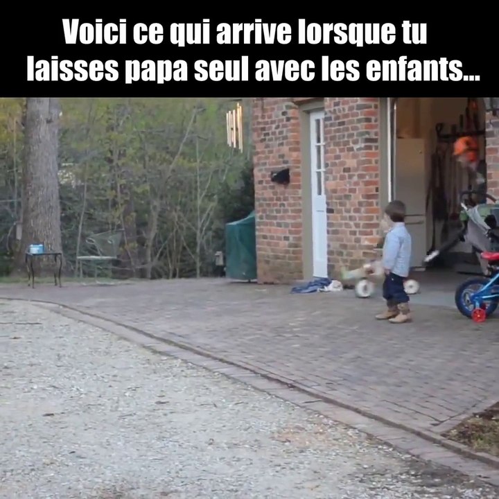 Voici ce qui arrive quand tu laisses papa seul avec les enfants