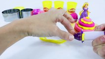 Massinha Play-Doh Portugues Bolo de Aniversário da Rapunzel Princesa Disney - Turma Kids