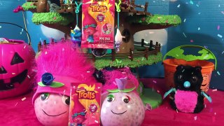 Cutting Open SQUISHY Homemade TROLLS STRESS BALLS with Blind Bags Toys Surprises Inside Kids Fun