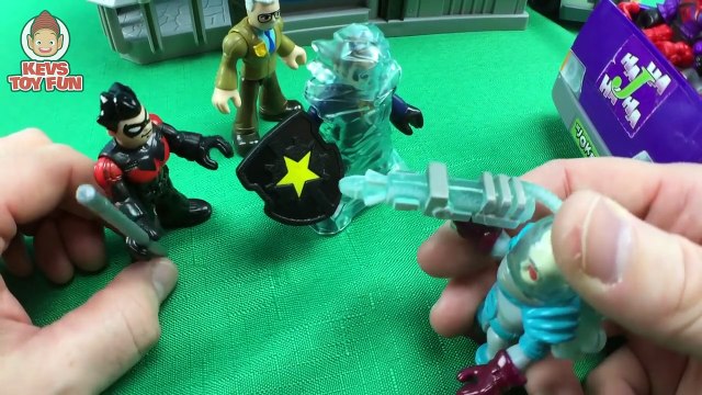 Batman Imaginext Gotham City Jail & Transformers Rescue Bots Bumblebee Battle Joker Bane Mr Freeze