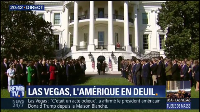 Fusillade à Las Vegas: une minute de silence observée à la Maison Blanche