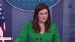 Sarah Huckabee Sanders Chokes Up During Her Remarks On Las Vegas Shooting