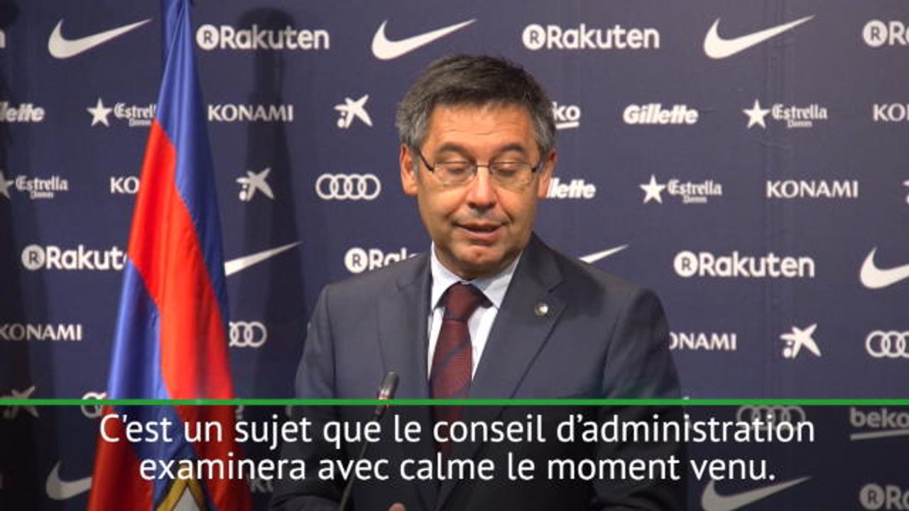 Référendum catalan - Bartomeu : "L'avenir de Barcelone en Liga n’est pas encore d’actualité"