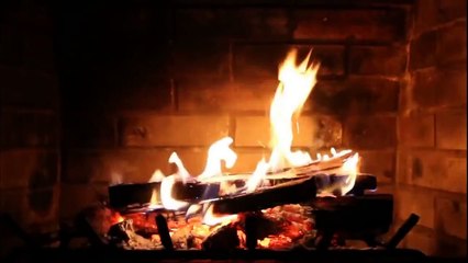 Burning Fireplace with fire Sounds to help you Sleep