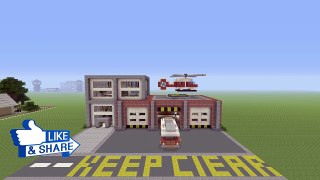 Minecraft Tutorial: How To Make A Fire And Rescue Helicopter