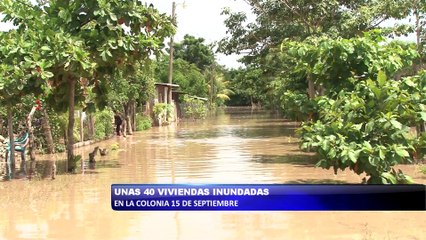 Unas 40 viviendas inundadas en la Colonia 15 de Septiembre