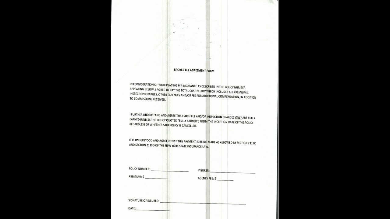 Broker fee agreement form