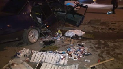 Başkent'te Market Hırsızları Polisten Kaçarken Kaza Geçirdi