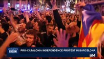 i24NEWS DESK | Pro-Catalonia independence protest in Barcelona | Tuesday, October 3rd 2017