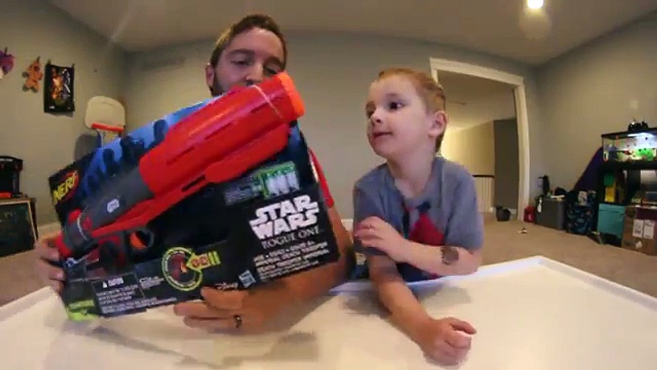 Father & Son GET NERF GLOW IN THE DARK GUN! Star Wars!