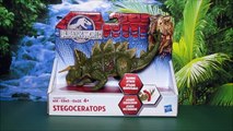JURASSIC WORLD BASHERS & BITERS STEGOCERATOPS Dinosaur W Indominus Rex Unboxing, Review By WD Toys