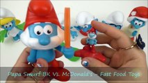 2017 BURGER KING SMURFS VS McDONALD'S SMURFS HAPPY MEAL TOYS FULL SET 6 KIDS LOST VILLAGE EUROPE USA-6ehVffkiNJQ