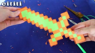 Comment faire une épée de Minecraft | papier diamant épée