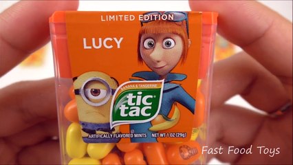2017 DESPICABLE ME 3 MOVIE TIC TAC McDONALD'S MINIONS HAPPY MEAL TOYS FULL SET 8 CANDY COLLECTION-7uc2bweIAmo