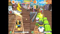 Despicable Me 2 - Minion Rush : Quarterback VS Skater Minion With Upgraded Costumes