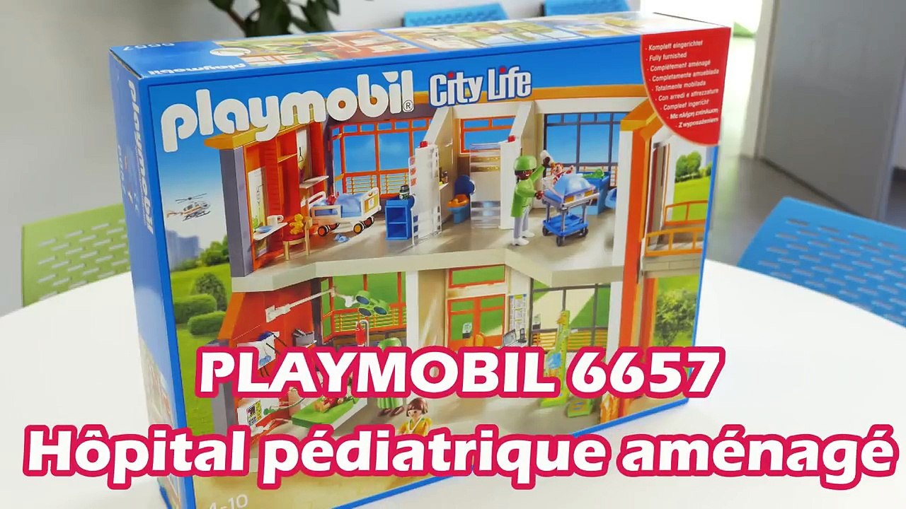 Playmobil Lhôpital pédiatrique aménagé (6657) - Construction de la gamme  City Life─影片 Dailymotion