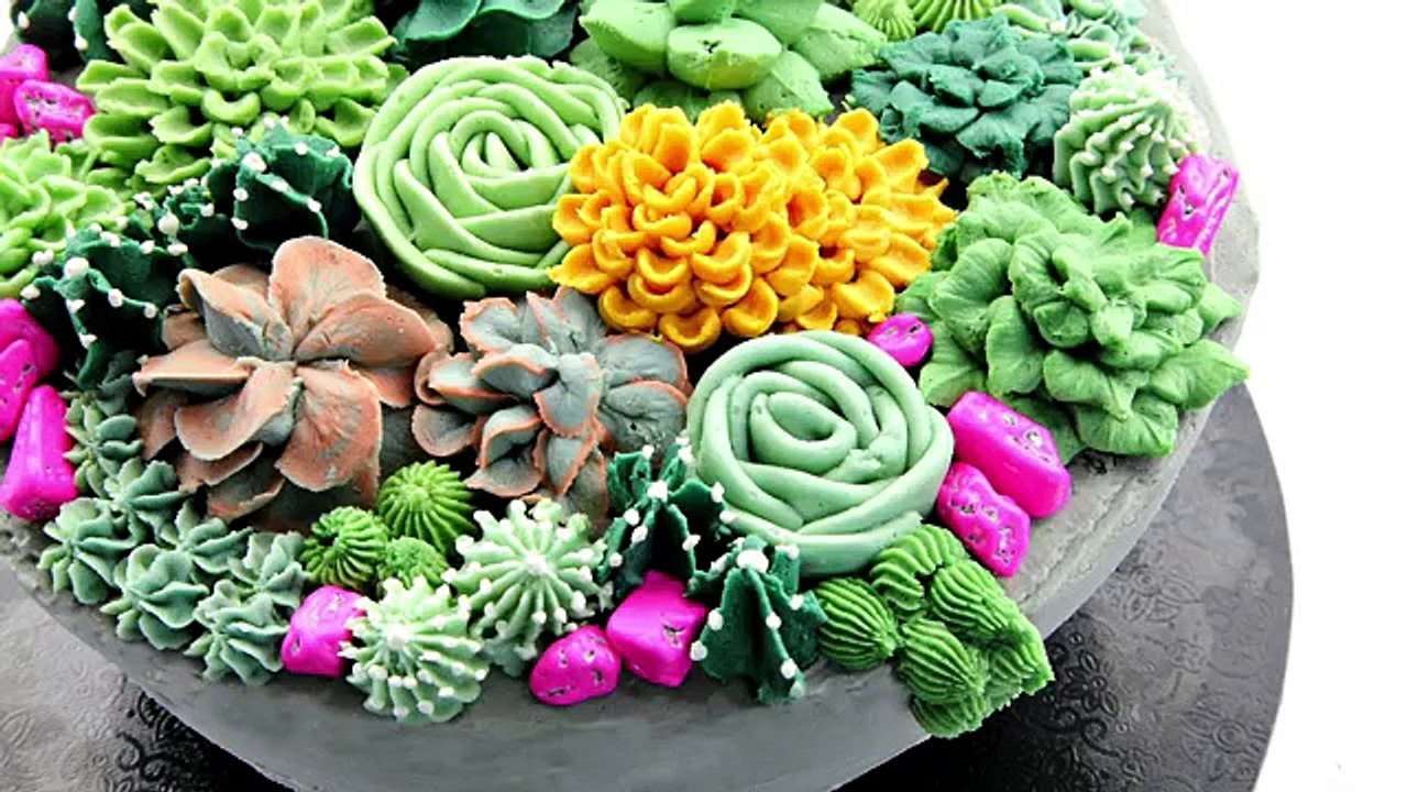 Buttercream Succulent Cake Decorating Tutorials - CAKE STYLE