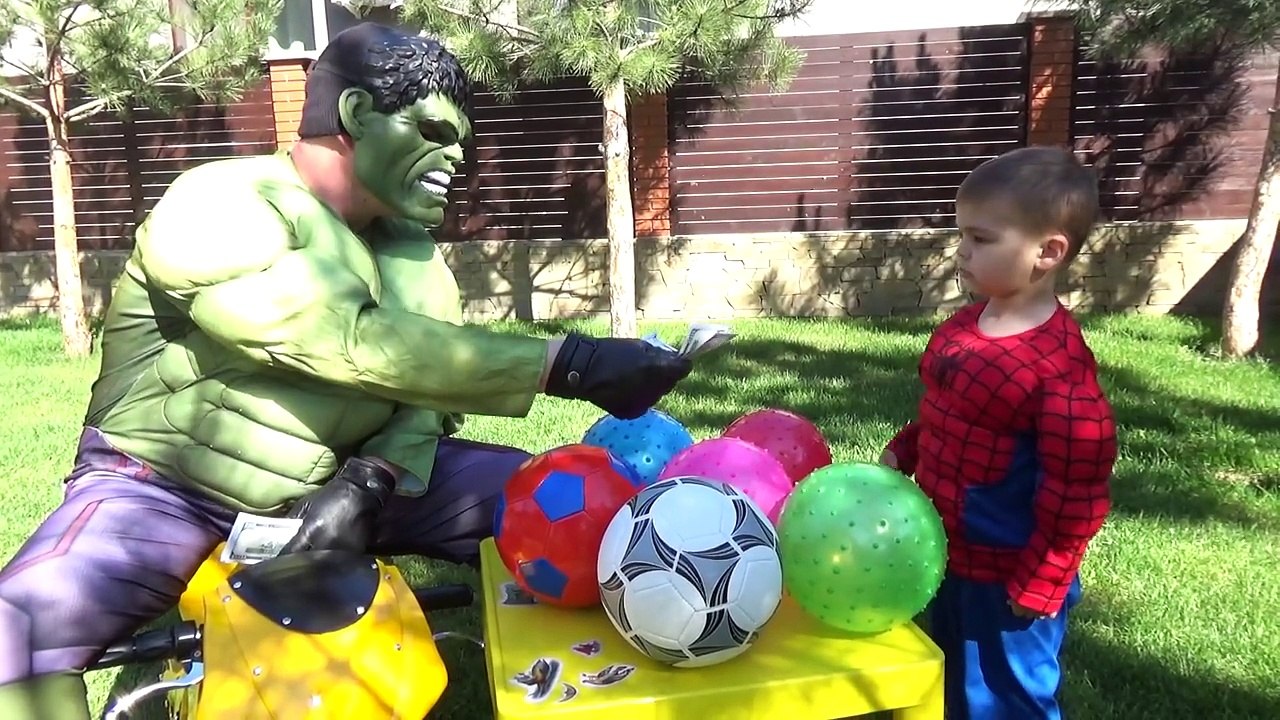 Spiderman balls РАЗДАВИЛ МЯЧИ were crushed under car Thief Joker Щенячий Патруль Bad Baby Hulk