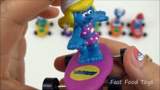 McDONALD'S SMURFS HAPPY MEAL TOYS 2017 V SURFING SMURFS HARDEE'S 1996 FULL SET 6 COLLECTION UNBOXING-ZCdlscCeK0E