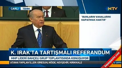 Bahçeli'nin partilileri ayağa kaldıran konuşması