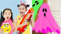 Bad Kids & Bad Ghost Johny Johny Yes Papa Nursery Rhymes Song & Learn Colors for Children