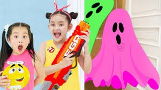 Bad Kids & Bad Ghost Johny Johny Yes Papa Nursery Rhymes Song & Learn Colors for Children