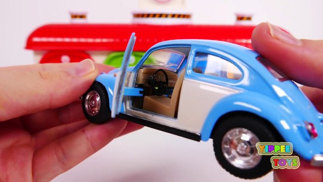 Ambulance Taxi Cement Mixer Toy Vehicles Parking Garage Playset Learn Colors-KLRRVez_TUU