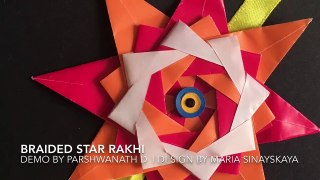 Braided Star Rakhi for Raksha Bandhan (Design 25) - DIY _ Handmade _ Tutorial _ Adv. Origami - 767-QJkkSZc4Gak