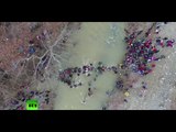 Rapid River: Thousands of migrants desperate to cross Macedonian-Serbian border