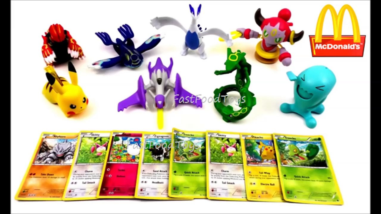 new McDONALDS POKEMON OMEGA RUBY ALPHA SAPPHIRE NINTENDO 3DS SET OF 8 HAPPY MEAL KIDS TOYS REVIEW