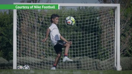 Ronaldo - senior and junior - show off their skills