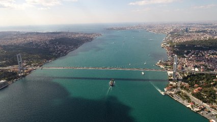 Boğaz'ın Turkuaz Hali Havadan Görüntülendi