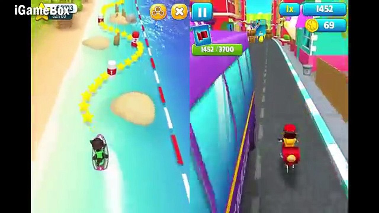 Talking Tom Jetski Vs. Subway Scooters - Gameplay for Kids