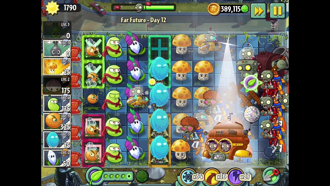 Plants vs Zombies 2 Challenge Lost City vs Far Future Plants