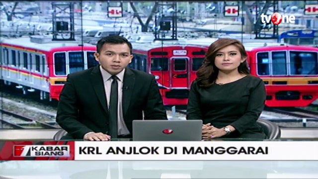 Kondisi Kereta Anjlok di Stasiun Manggarai