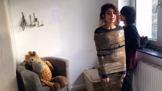 THE MUMMY DUCT TAPE CHALLENGE with my brother
