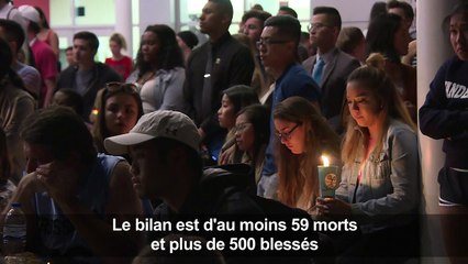 Veillée à l'université du Nevada après la fusillade à Las Vegas