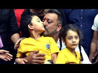Sanjay Dutt Playing With His Kids Iqra And Shahraan
