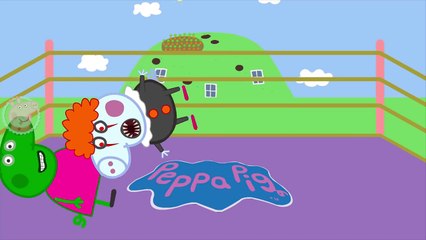 Peppa PIg George Monster Clown Gave Birth Mummy pig Funny Fight