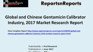Gentamicin Calibrator  Market Size, Application, Regional Outlook, Competitive Strategies and Forecasts 2022