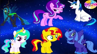 My Little Pony Mane 7 Transforms - From Baby to Big Alicorns - MLP Coloring Videos For Kids