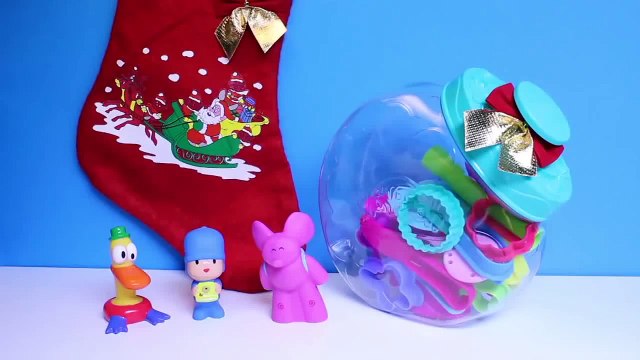 Pocoyo Christmas Play Doh Set Play-Doh Candy Jar Pocoyó en Navidad Pato Elly Покојо Lets Go Pocoyo