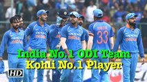 India reclaims No.1 Spot in ODIs, Kohli continues his No.1 lead