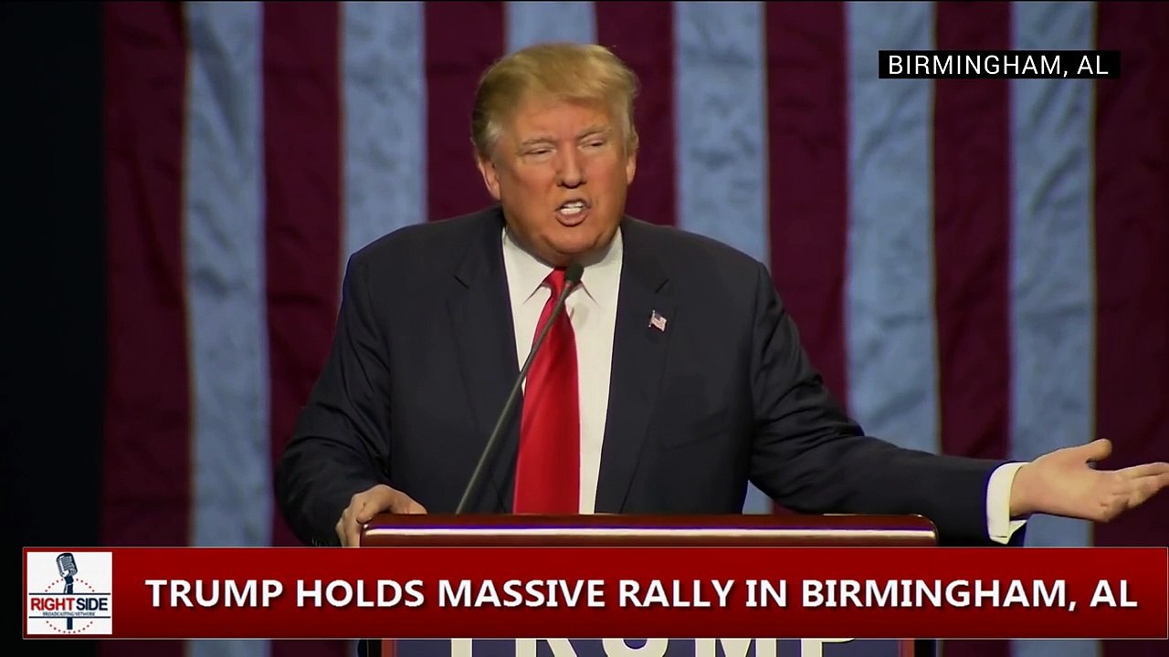 Donald Trump Tells Black Lives Matter Protester To Get The Hell Out (Birmingham, AL)