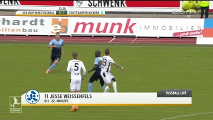 0-1 Jesse Weißenfels Goal Germany  Regionalliga Süd/Südwest - 03.10.2017 SSV Ulm 0-1 Stuttgarter...