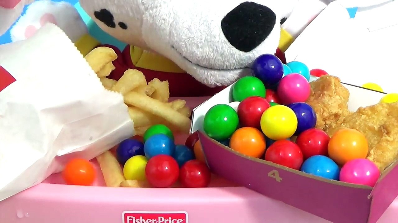 Best Learn Colors Video Baby Marshall PAW PATROL, Mr. Doh Eats McDonalds Happy Meal and Gumballs