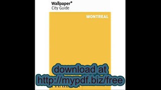 Wallpaper City Guide Montreal (Wallpaper City Guides)