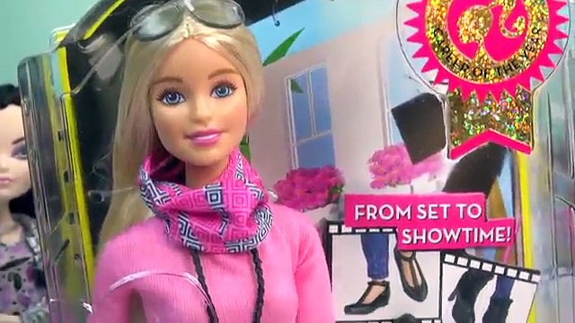 Barbie Doll Movie Film Director Toy Review Playing on set Disney Frozen Queen Elsa Ever After High